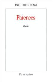 Cover of: Faiences by Paul Louis Rossi