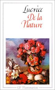Cover of: De La Nature by Titus Lucretius Carus