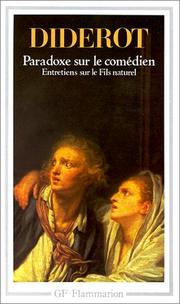 Cover of: Entretiens Sur Le Fils Naturel/Paradoxe Sur Le Comedien