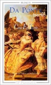 Cover of: Cosi Fan Tutte by Lorenzo Da Ponte, Michel Orcel