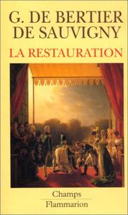 Cover of: La Restauration