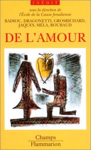Cover of: De l'amour