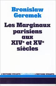 Cover of: Les Marginaux parisiens aux XIVe et XVe siècles