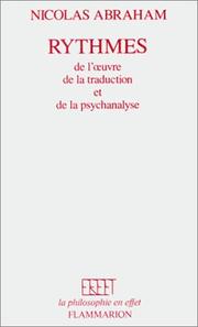 Cover of: Rythmes: De l'euvre, de la traduction et de la psychanalyse (La Philosophie en effet)