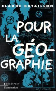 Cover of: Pour la géographie