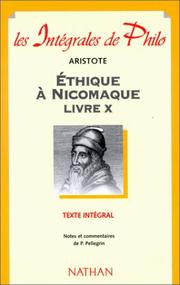 Cover of: Ethique à Nicomaque by Aristotle