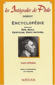 Cover of: Encyclopédie by Denis Diderot