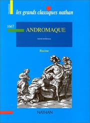 Cover of: Andromaque by Jean Racine