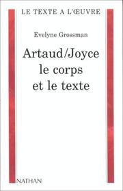 Cover of: Artaud/Joyce: le corps et le texte