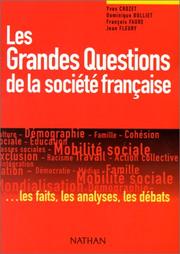 Les grandes questions de la société française by Yves Crozet