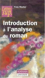 Cover of: Introduction à l'analyse du roman