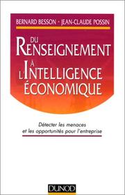 Cover of: Du renseignement à l'intelligence économique