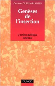 Cover of: Genèses de l'insertion by Chantal Guérin
