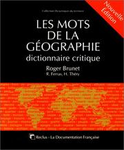 Cover of: Les mots de la géographie by Brunet, Roger
