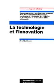 Cover of: La technologie et l'innovation