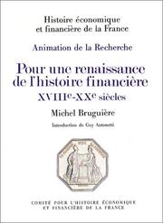 Cover of: Pour une renaissance de l'histoire financière, XVIIIe-XXe siècles