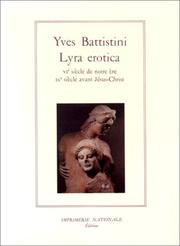 Cover of: Lyra erotica: VIe siècle de notre ère, IXe siècle avant J.-C.