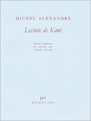 Cover of: Lecture de Kant