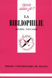 Cover of: La bibliophilie