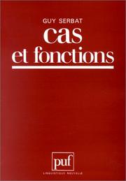 Cover of: Cas et fonctions by Guy Serbat