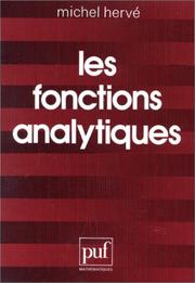 Cover of: Les fonctions analytiques