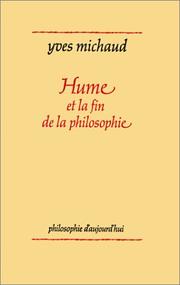 Cover of: Hume et la fin de la philosophie