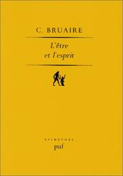 Cover of: L' être et l'esprit