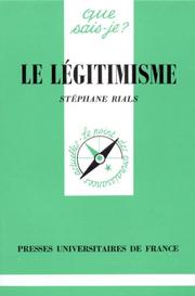 Cover of: Le légitimisme