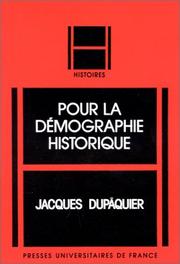 Cover of: Pour la démographie historique