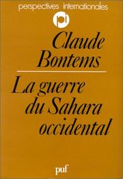 Cover of: La guerre du Sahara occidental by Claude Bontems