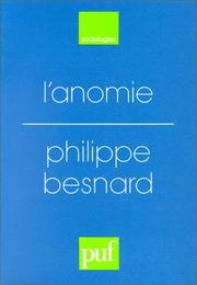 L'anomie by Philippe Besnard