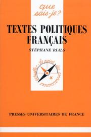 Cover of: Textes politiques français: 1789-1958