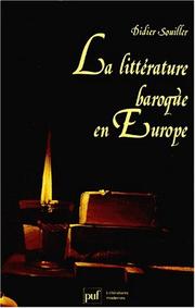 Cover of: La littérature baroque en Europe by Didier Souiller