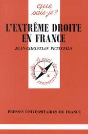 Cover of: L' extrême droite en France by Jean-Christian Petitfils