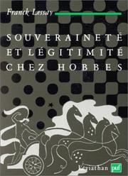 Cover of: Souveraineté et légitimité chez Hobbes