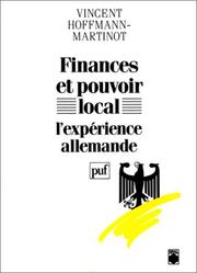 Cover of: Finances et pouvoir local: l'expérience allemande