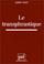 Cover of: Le transphrastique