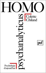 Cover of: Homo psychanalyticus by Colette Chiland