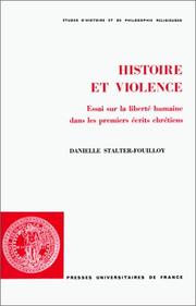 Cover of: Histoire et violence by Danielle Stalter-Fouilloy