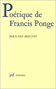 Cover of: Poétique de Francis Ponge: le palais diaphane