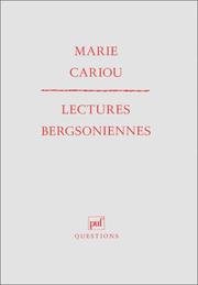 Cover of: Lectures bergsoniennes