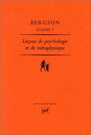 Cover of: Cours by Henri Bergson