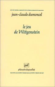 Cover of: Le jeu de Wittgenstein: essai sur la mathesis universalis