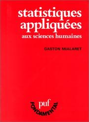 Cover of: Statistiques appliquées aux sciences humaines
