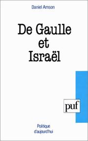 Cover of: De Gaulle et Israël