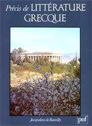 Cover of: Précis de littérature grecque