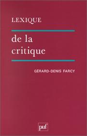 Cover of: Lexique de la critique