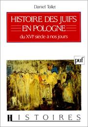 Cover of: Histoire des juifs en Pologne: du XVIe siècle à nos jours