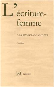Cover of: L'Ecriture-femme