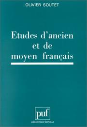 Cover of: Etudes d'ancien et de moyen français